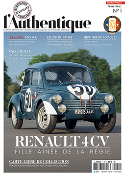 No 01 de l'Authentique avec une couverture d'une 4CV RENAULT