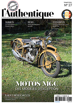 Numero de l'Authentique 27 Motos MGC